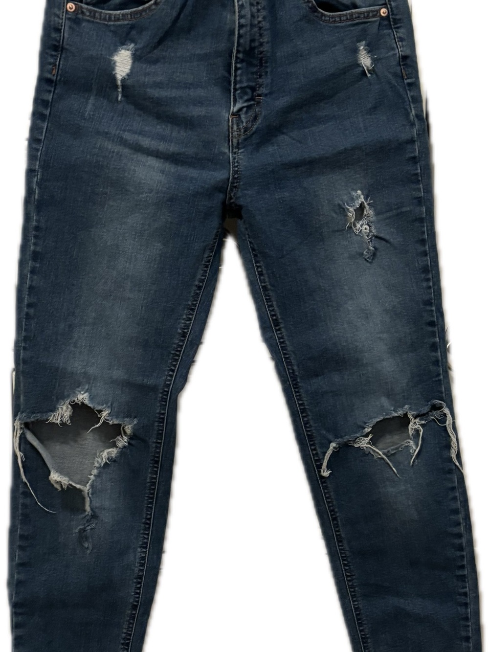 Distressed Ripped Skinny Jeans — Juniors Size 8